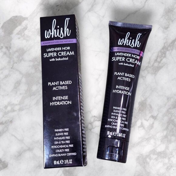 NIB WHISH LAVENDER NOIR SUPER CREAM WITH BAKUCHIOL 3oz Plant Based Moisturizer - Picture 1 of 3